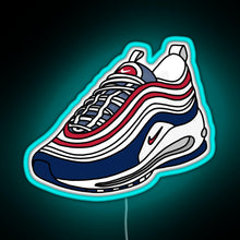 Load image into Gallery viewer, AM97 USA SNEAKERS RGB neon sign lightblue