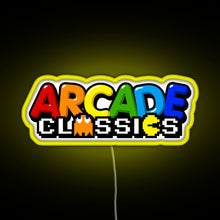 Load image into Gallery viewer, Arcade Design RGB neon sign yellow