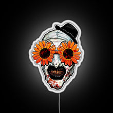 Load image into Gallery viewer, Art The Clown Terrifier 2 Sunflower Sunglasses RGB neon sign white