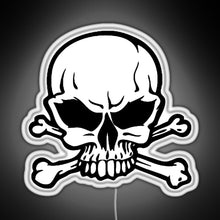 Load image into Gallery viewer, Awesome skull RGB neon sign white
