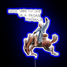 Load image into Gallery viewer, Bad bunny sticker album RGB neon sign blue