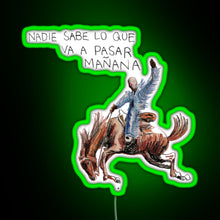 Load image into Gallery viewer, Bad bunny sticker album RGB neon sign green