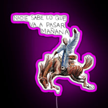 Load image into Gallery viewer, Bad bunny sticker album RGB neon sign  pink