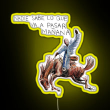 Load image into Gallery viewer, Bad bunny sticker album RGB neon sign yellow