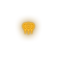 Load image into Gallery viewer, warm_white ballons led balloons celebration heart love relationship romance valentine day neon factory