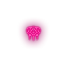 Load image into Gallery viewer, pink ballons led balloons celebration heart love relationship romance valentine day neon factory