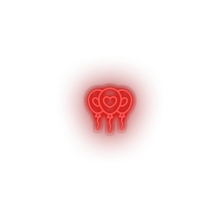 Load image into Gallery viewer, red ballons led balloons celebration heart love relationship romance valentine day neon factory
