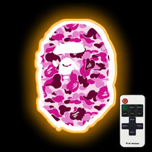 Load image into Gallery viewer, Bape neon sign camo neon sign