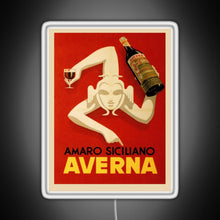 Load image into Gallery viewer, Bar Amaro Siciliano Averna Red Wine Italy Drink RGB neon sign white