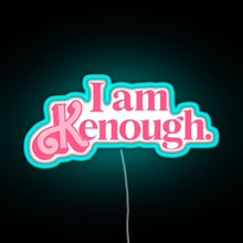 Load image into Gallery viewer, Barbie I am Kenough Pink Color RGB neon sign lightblue