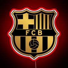 Load image into Gallery viewer, Barca Gold and Black RGB neon sign red