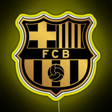 Load image into Gallery viewer, Barca Gold and Black RGB neon sign yellow