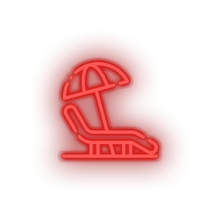 Load image into Gallery viewer, beach chair Beach beach chair holiday lounger chair summer umbrella vacation Neon led factory
