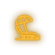 Load image into Gallery viewer, warm_white beach_chair led beach beach chair holiday lounger chair summer umbrella vacation neon factory