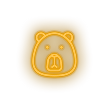 Load image into Gallery viewer, warm_white bear led animal bear carnivore cartoon fauna head zoo neon factory