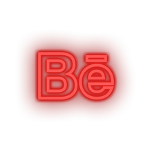 Load image into Gallery viewer, red behance social network brand logo led neon factory