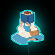 Load image into Gallery viewer, Belle Reading RGB neon sign lightblue