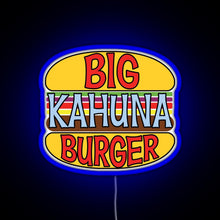 Load image into Gallery viewer, Big Kahuna Burger Tee RGB neon sign blue