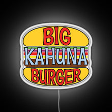 Load image into Gallery viewer, Big Kahuna Burger Tee RGB neon sign white