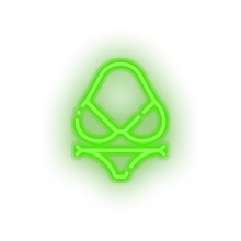 Load image into Gallery viewer, green bikini led beach bikini holiday summer swimsuit swimwear vacation neon factory