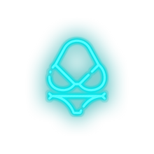 Load image into Gallery viewer, ice_blue bikini led beach bikini holiday summer swimsuit swimwear vacation neon factory