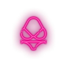 Load image into Gallery viewer, pink bikini led beach bikini holiday summer swimsuit swimwear vacation neon factory
