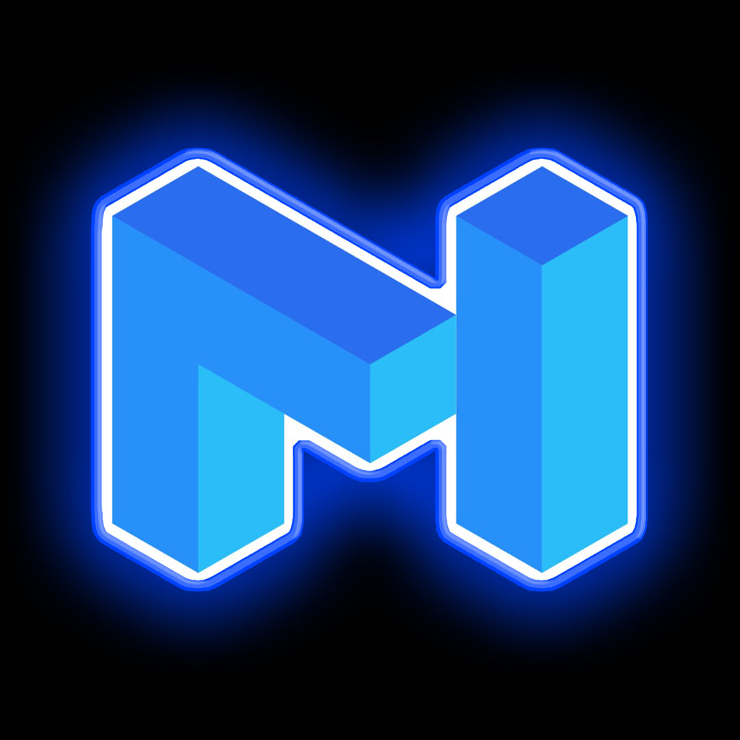 Blockchain MATIC Network Cryptocurrency neon sign