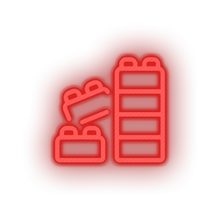 Load image into Gallery viewer, red blocks family lego children toys play child kid baby toy led neon factory