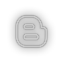 Load image into Gallery viewer, white blogger social network brand logo led neon factory