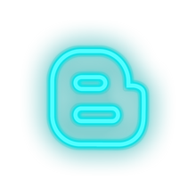 Load image into Gallery viewer, ice_blue blogger social network brand logo led neon factory