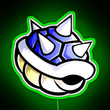 Load image into Gallery viewer, Blue Spikey Shell MK RGB neon sign green