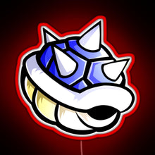 Load image into Gallery viewer, Blue Spikey Shell MK RGB neon sign red