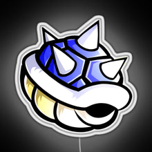 Load image into Gallery viewer, Blue Spikey Shell MK RGB neon sign white