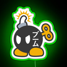 Load image into Gallery viewer, Bob omb RGB neon sign green