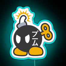 Load image into Gallery viewer, Bob omb RGB neon sign lightblue