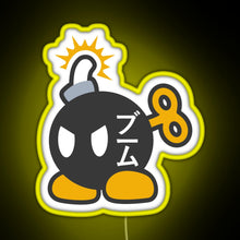 Load image into Gallery viewer, Bob omb RGB neon sign yellow