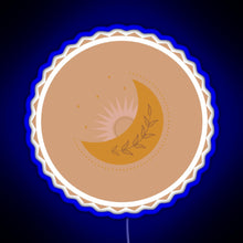 Load image into Gallery viewer, Boho Sun and Moon RGB neon sign blue