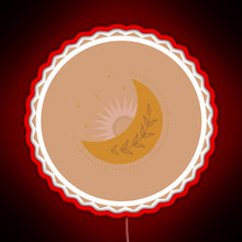 Load image into Gallery viewer, Boho Sun and Moon RGB neon sign red