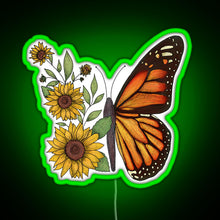 Load image into Gallery viewer, Butterfly RGB neon sign green
