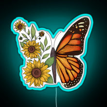 Load image into Gallery viewer, Butterfly RGB neon sign lightblue