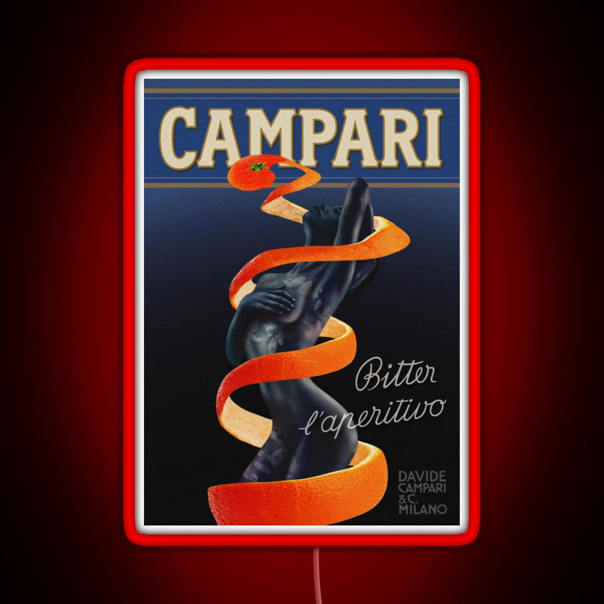 CAMPARI ネオンライト campari-vintage-orange-peel-