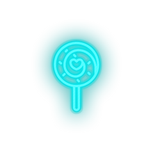Load image into Gallery viewer, ice_blue candy led candy lollipop love relationship romance sweet valentine day neon factory
