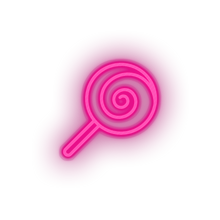 Load image into Gallery viewer, pink candy_lollipop led amusement candy carnival circus lollipop parade sweet neon factory