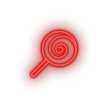 Load image into Gallery viewer, red candy_lollipop led amusement candy carnival circus lollipop parade sweet neon factory