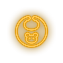Load image into Gallery viewer, warm_white care bib kid baby child children family led neon factory
