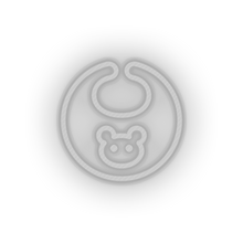 Load image into Gallery viewer, white care bib kid baby child children family led neon factory