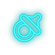 Load image into Gallery viewer, ice_blue care pacifier kid baby child children family led neon factory
