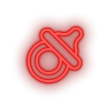 Load image into Gallery viewer, red care pacifier kid baby child children family led neon factory