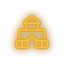 Load image into Gallery viewer, warm_white castle family children house child educative kid baby educational led neon factory