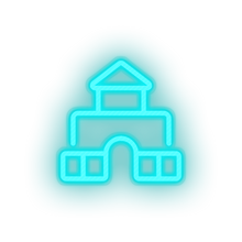 Load image into Gallery viewer, ice_blue castle family children house child educative kid baby educational led neon factory